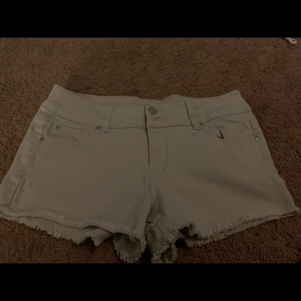 White Jean shorts
